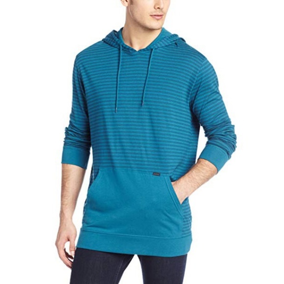 O'Neill NWT Tumbleweed Blue Pullover Stripe Hooded Sweatshirt Extra Large XL - Picture 1 of 3